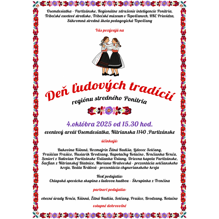 Deň ľudových tradícií regiónu stredného Ponitria
