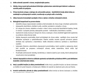 Aktuality / EPIDÉMIA SLAK - aktuálne informácie hlavného veterinára SR a bulletin s informáciami - foto