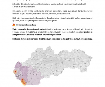 Aktuality / EPIDÉMIA SLAK - aktuálne informácie hlavného veterinára SR a bulletin s informáciami - foto