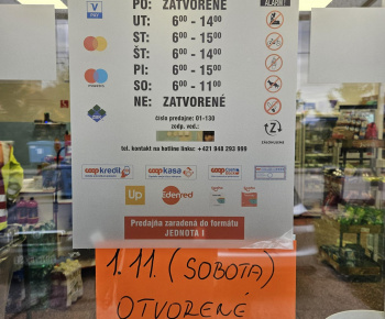 Aktuality / Otváracie hodiny Coop Jednota počas sviatku - foto