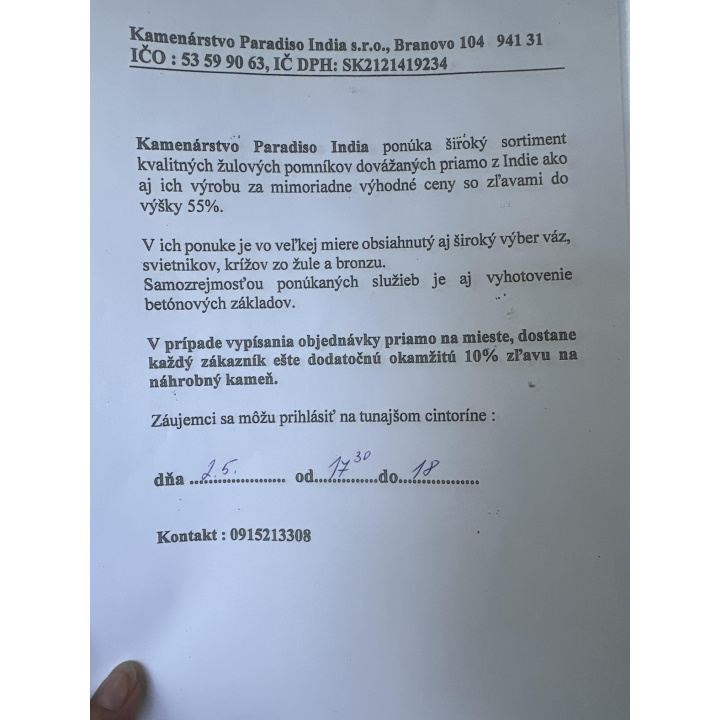 Kamenárstvo Paradiso India s.r.o.