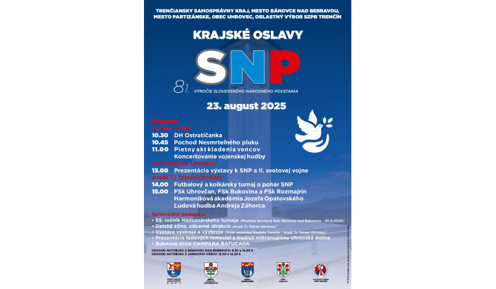 Krajské oslavy 81. výročia SNP a XIX. Mikroregionálne slávnosti združenia obcí Uhrovská dolina