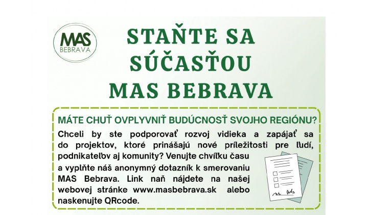MAS Bebrava - Anonymný dotazník /budúcnosť regiónu/