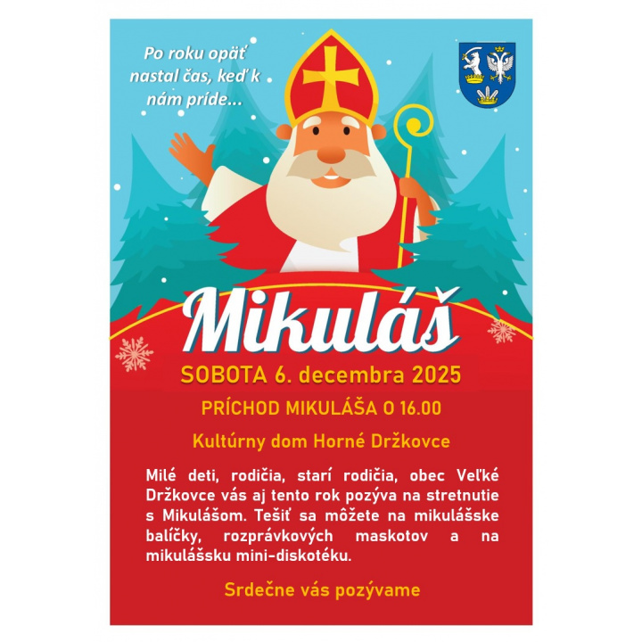 MIKULÁŠ 6.12.2025 - Kultúrny dom Horné Držkovce