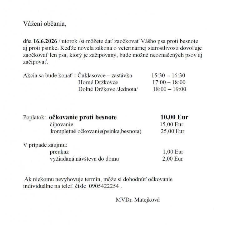 Očkovanie proti besnote