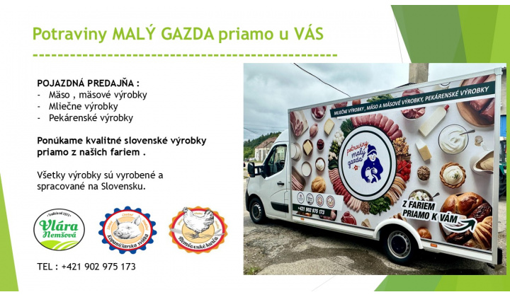 Pojazdná predajňa MALÝ GAZDA