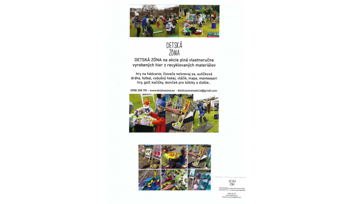 PONUKA: Hry pre deti na akcie z recyklovaných materiálov - Detská zóna