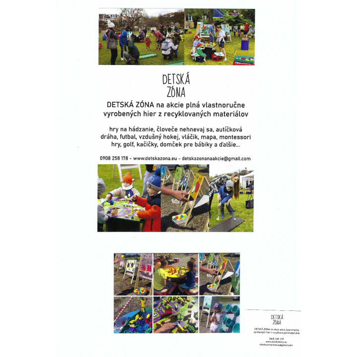 PONUKA: Hry pre deti na akcie z recyklovaných materiálov - Detská zóna