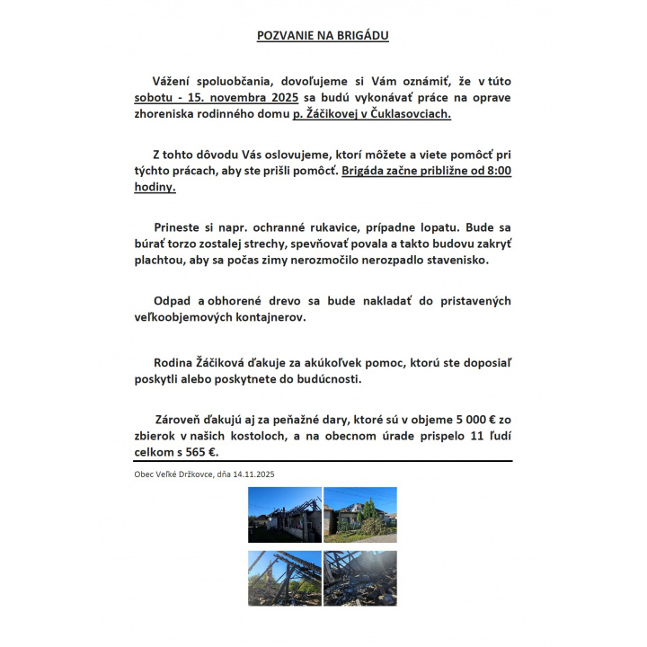 Pozvanie na brigádu