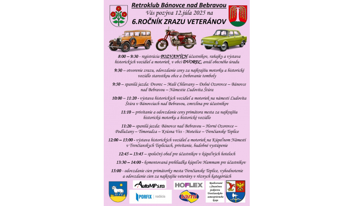 POZVÁNKA - 6. ROČNÍK ZRAZU VETERÁNOV