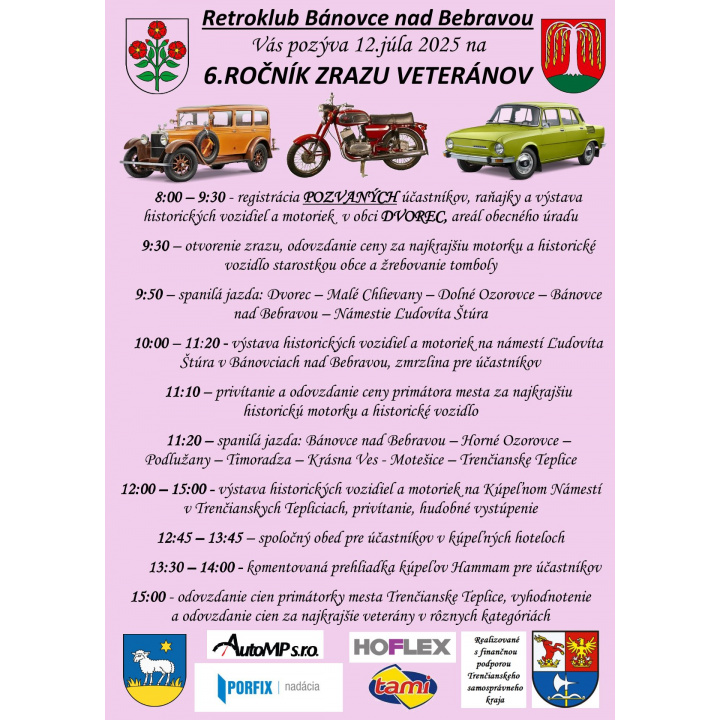 POZVÁNKA - 6. ROČNÍK ZRAZU VETERÁNOV