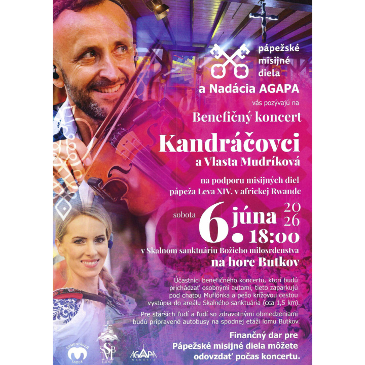 POZVÁNKA - Benefičný koncert Kandráčovci a Vlasta Mudríková