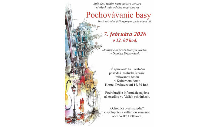 POZVÁNKA - Pochovávanie basy  07.02.2026
