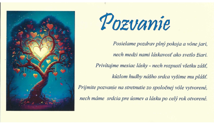 POZVÁNKA - Stavanie mája 2025 - KD Horné Držkovce