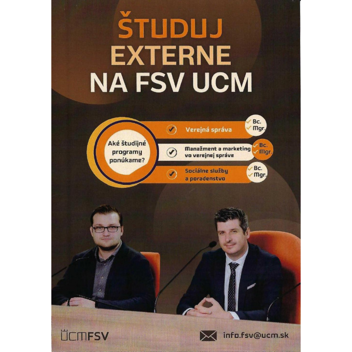 POZVÁNKA na externé štúdium a rigorózne konanie na Fakulte vied UCM v Trnave