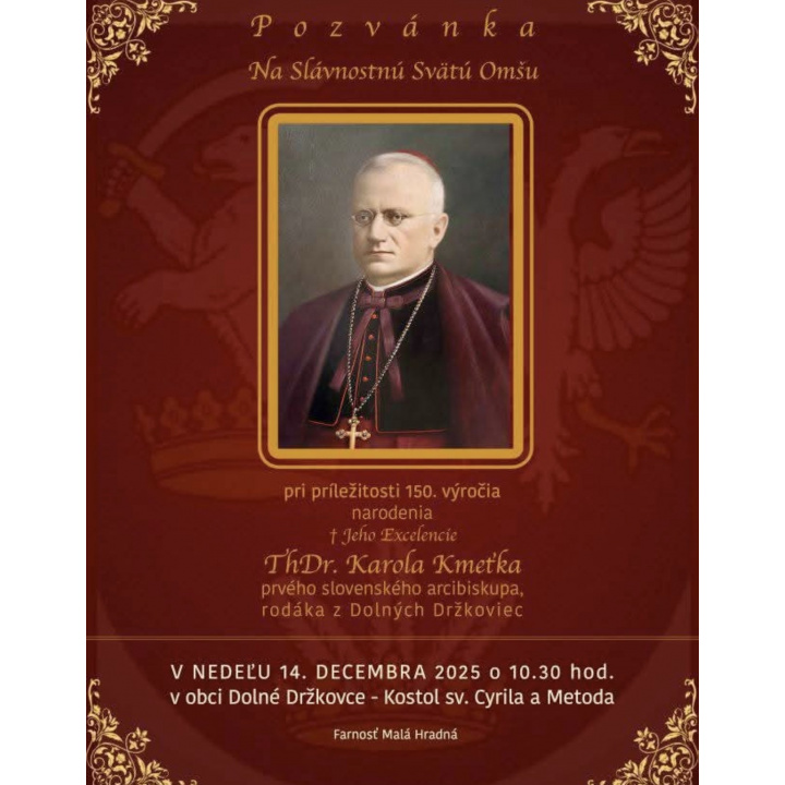 POZVÁNKA na slávnostnú svätú omšu