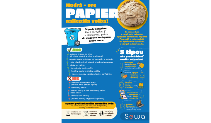 Separovanie / PAPIER / Informačno-vzdelávacie materiály