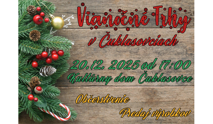 Vianočné trhy v Čuklasovciach