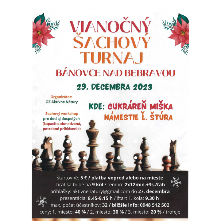 Vianočný šachový turnaj - 29.12.2023