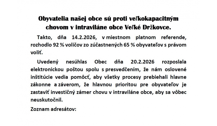 Výsledok referenda rozposlaný cez ústredný portál verejnej správy (Slovensko.sk)