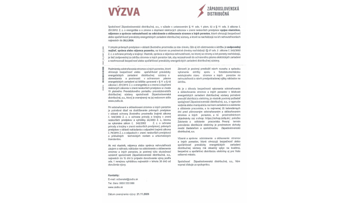 VÝZVA - Západoslovenská distribučná, a.s.